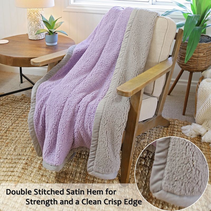 Catalonia Reversible Throw Blanket, Super Soft Fluffy Blanket, Fuzzy Comfy Warm Throws, Comfort Caring Gift, 50x60 Inches, 3 of 7