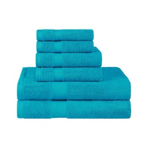 Modern Solid Classic Premium Luxury Cotton 6 Piece Bath, Face, and Hand Towel Set by Blue Nile Mills - 1 of 4