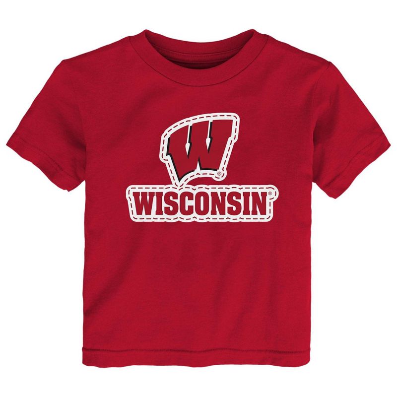 NCAA Wisconsin Badgers Toddler Boys&#39; Cotton T-Shirt, 1 of 2