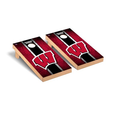 NCAA Wisconsin Badgers Premium Cornhole Board Vintage Version