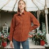 Anna-Kaci Women's Casual Boyfriend Button Down Shirt Coat - 2 of 4