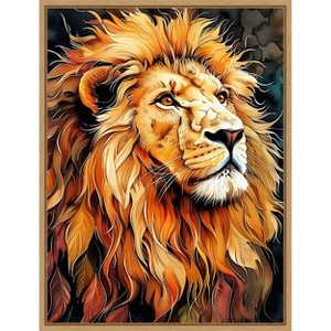 Amanti Art Lion Mane by Justyna Jaszke Framed Canvas Wall Art - 1 of 4