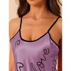 cheibear Women's Sleeveless Round Neck Pajamas Sleepwear Heart Print Lounge Camisole Mini Nightgowns - 4 of 4