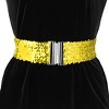 Allegra K Women's Halloween Wide Waist Belts Interlock Buckles Sequins Decor Stretchy Belts 2Pcs - 3 of 4