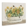 Stupell Industries Happiness Bloom Insect Bee Hovering Rustic Flower Jar Canvas Art - 2 of 4