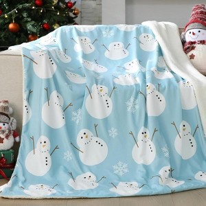 Lomsoe Christmas Flannel Throw Blanket Christmas Decorative Blankets for Home Chair Sofa Couch Bed Xmas Decor Gifts. - 1 of 4