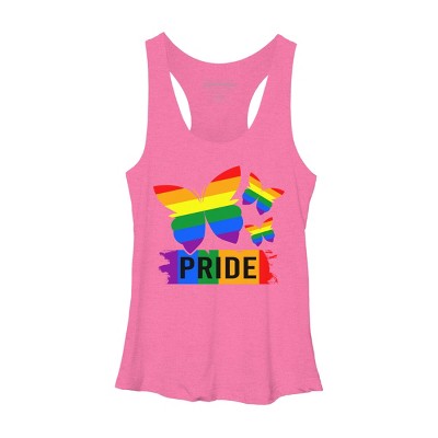 Adult Design By Humans Rainbow Butterflies Rainbow Pride By dnlribeiro88 Racerback Tank Top