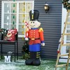 Gulches 6' Christmas Inflatable Nutcracker Toy Soldier with Candy Cane, Outdoor LED Blow-Up Decor - 2 of 4