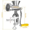 iMountek"Heavy Duty Manual Meat Grinder Mincer, Sausage Maker & Noodle Maker for Pork, Beef & More"Silver - 3 of 4