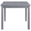 vidaXL Dining Table Grey Solid Acacia Wood - 34.6" x 34.6" x 29.1" - 2 of 4