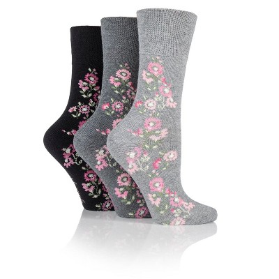 Women's Marl Climbing Rose Crew Sock | Size Women's 5-9 - Grey : Target