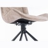 PAGED Swivel Dining Chairs Set of 2, Faux Leather Upholstered Dining Room Chairs with Metal Legs, Kitchen Chairs for Dining Room - 4 of 4