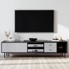 Modern TV Stand for 80'' TV with 2 Doors, Media Console Table, Entertainment Center with Large Storage Cabinet for Living Room, Bedroom - 2 of 4