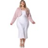 Agnes Orinda Women's Plus Size Trendy Faux Fur Warm Open Front Lightweight Cropped Shrugs - 3 of 4