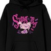 Growing Up Creepie Snug As A Bug Adult Black Long Sleeve Hooded Sweatshirt - 2 of 3