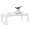 vidaXL Modern Rectangular Coffee Table in White - Engineered Wood Construction, Easy Clean, 40.2"x19.7"x13.8", Quick Assembly Required - 3 of 4