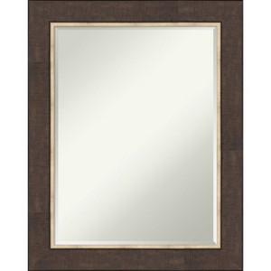 Amanti Art Lined Bronze Petite Bevel Bathroom Wall Mirror 29 x 23 in. - 1 of 4