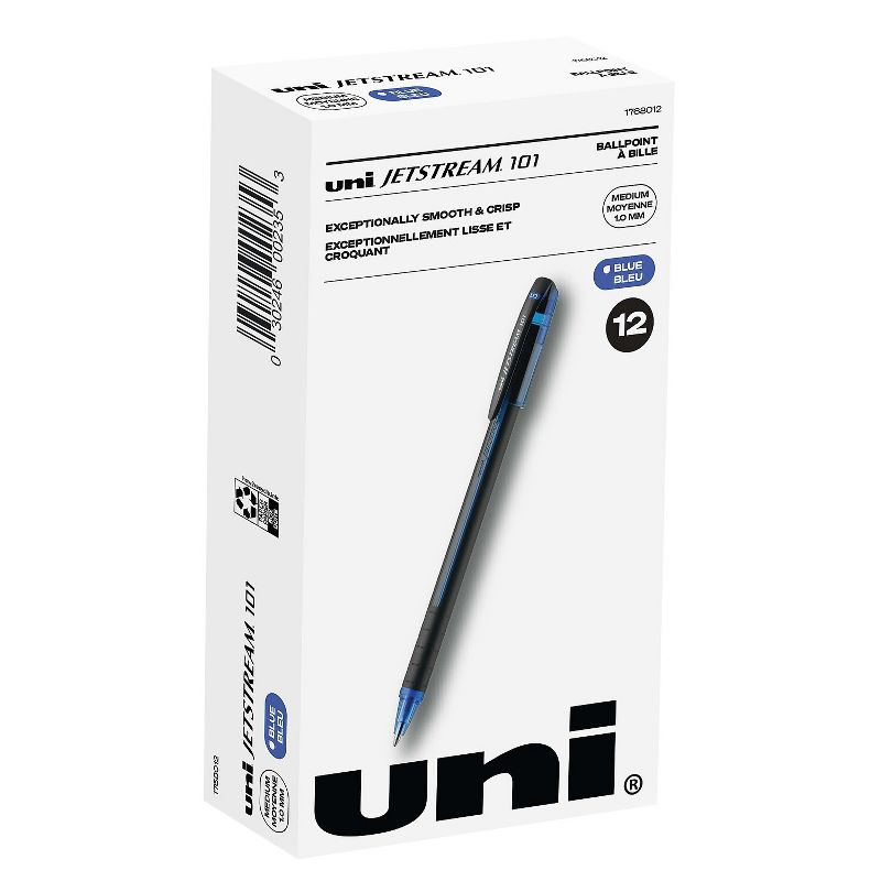 uni-ball JETSTREAM 101 Rollerball Pens Bold Point Blue Ink 892693, 1 of 9