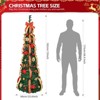 Angel Sar 6FT Pre-lit Pop Up Christmas Tree, Fully Decorated Artificial Xmas Tree with 150 Warm Lights & Ornaments, Holiday Decor for Home Office - 4 of 4