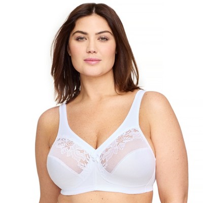 Glamorise Womens Magiclift Minimizer Wirefree Bra 1003 White 42dd : Target