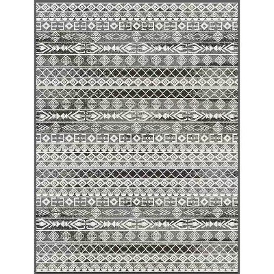 Non-Slip Washable Rug, Abstract Rug for Living Room, Upgraded Rubber Backing Area Rug for Bedroom