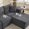 108" Modular Sectional Sofa - L Shaped Boneless Cloud Couch with 67.5" Chaise, Reversible L/R Facing, No Assembly Required, Corduroy Fabric - 3 of 4