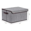 REGALWOVEN Fabric Shelves Closet Collapsible Storage Bin Cube with Handles and Lid 2 Pcs - 4 of 4