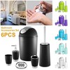 NewHome "Complete 6-Piece Bathroom Accessories Set: Soap Dispenser, Toothbrush Holder, Tumbler & More!" White - 4 of 4