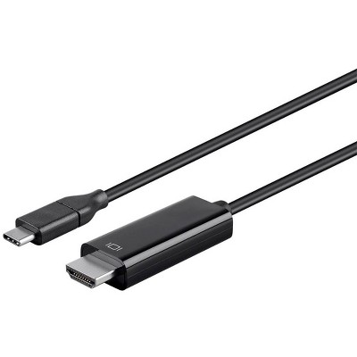 Monoprice USB Type C to HDMI 3.1 Cable - Black - 3 Feet, 5Gbps, 4K@30Hz, Plug & Play, Compatible With Surface Book 2, Dell XPS 13, 15, HP Spectre x360