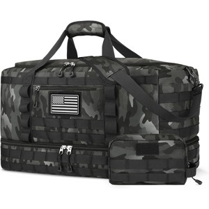 Tactical Duffle Bag for Men & Women, Gym & Travel Carry-On with Toiletry Bag, Shoe Compartment & Wet Pocket - 1 of 4