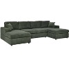 GDFStudio Carrie Modern 120" Corduroy Upholstered U-Shaped Sectional Sofa with 2 Chaise Lounges - 2 of 4
