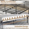 VECELO Queen/Full/Twin Bed Frame with Arched Headboard, Metal Platform Bed Frame with Underbed Storage Space, Black/White/Gold - 4 of 4