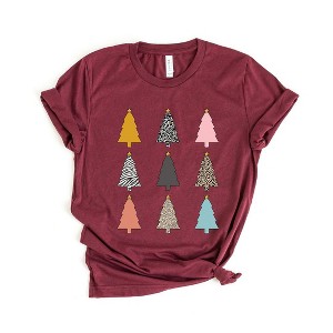 Simply Sage Market Women's Colorful Christmas Tree Chart Short Sleeve Graphic Tee - 1 of 4