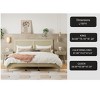 Angel Sar Solid Wood Queen Platform Bed with Rattan Headboard, Noise-Free Slats and Modern Natural Finish - 2 of 4