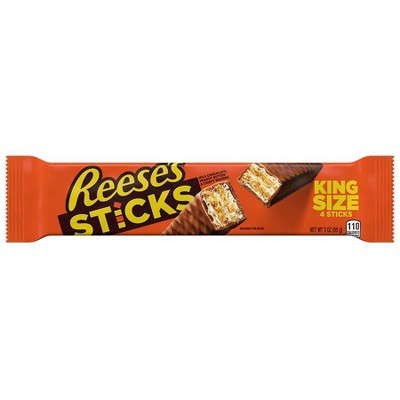 REESE'S STICKS King Size Candy, Pack Milk Chocolate Peanut Butter Wafer 3 oz
