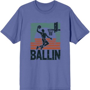 Ballin Slam Dunk Adult Crew Neck Short Sleeve Tee - 1 of 3