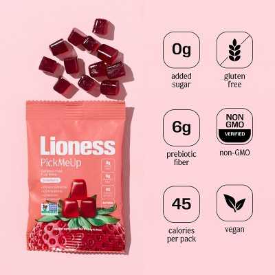 Lioness Pick Me Up Strawberry Fruit Snacks - 3.4oz/4ct