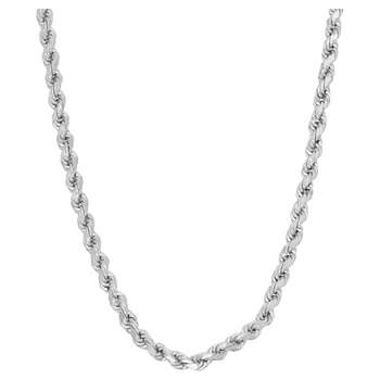 Tiara Sterling Silver 24 Figaro Chain Necklace : Target