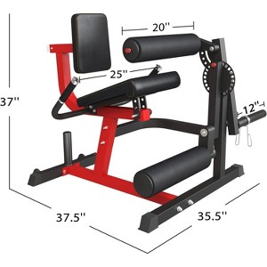 ER KANG Leg Extension and Curl Machine, Adjustable Leg Exercise Bench with Plate Loaded,Lower Body Workouts for Home - 1 of 4