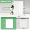 Long Shower Curtain 96 Inches Boho Tufted Geometric Striped Fabric White Bathroom Tall Farmhouse Waterproof - 3 of 4
