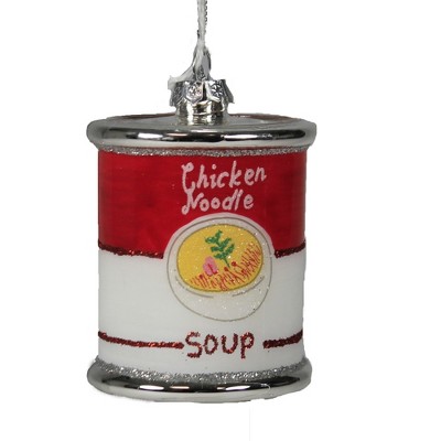 Holiday Ornament 3.5" Chicken Noodle Soup Can Christmas Broth Campbells  -  Tree Ornaments