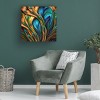 Canvas Wall Art - Tina Lavoie 'Peacock Abstract' Wall Art for Living Room, Bedroom, or Office Décor by Trademark Fine Art - 24 x 24 Inches - 4 of 4