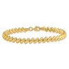 Black Bow Jewelry 5mm 14k Yellow Gold San Marco Diagonal Link Chain Bracelet, 7 Inch - 3 of 4