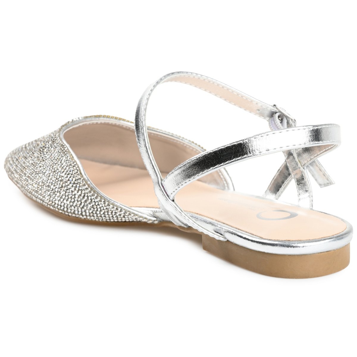 Обувь Journee Collection Women's Nysha Buckle Square Toe Ballet Flats Silver 9 — фото 7