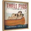 Amanti Art Three Pugs in a Canoe (handmade) by Ryan Fowler Framed Canvas Wall Art - 3 of 4