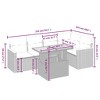 vidaXL Garden Sofa Set Grey - 3 of 4