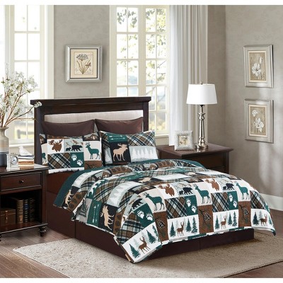 C&F Home Fletcher Forest Rustic Lodge Cotton Quilt Set - Reversible and Machine Washable
