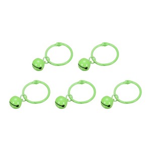 Unique Bargains Stainless Steel DIY Christmas Decoration Pet Bells Keyrings 5 Pcs - 1 of 3