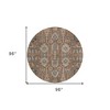 Brown Gray And Charcoal Oriental Washable Indoor Outdoor Area Rug - 3 of 4