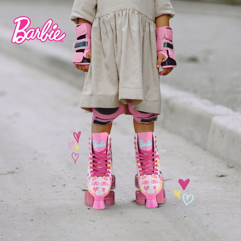 Barbie Roller Skates - Adjustable Sizes 3-6 & 12-2, Glitter Wheels, ABEC5 Bearings, 5 of 7